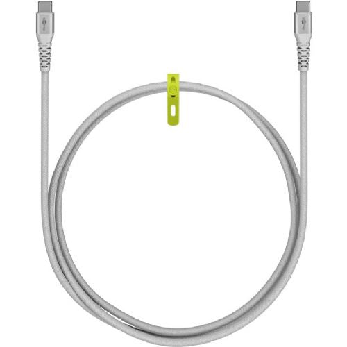 Goobay Supersoft USB-C to USB-C data cable 2m, 60W, 480Mbit/s, white textile coating