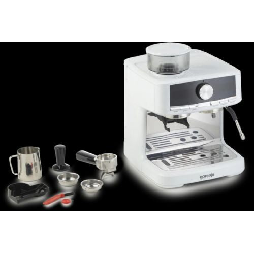Espresso coffee machine Gorenje GSACM20W, 20 bar, built-in grinder, 2.5 l, white