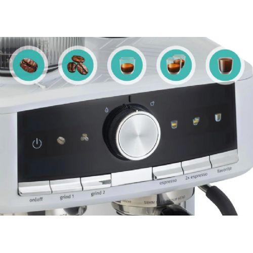 Espresso coffee machine Gorenje GSACM20W, 20 bar, built-in grinder, 2.5 l, white