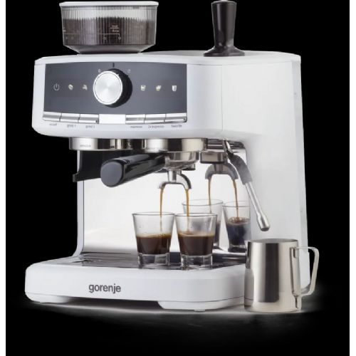 Espresso coffee machine Gorenje GSACM20W, 20 bar, built-in grinder, 2.5 l, white