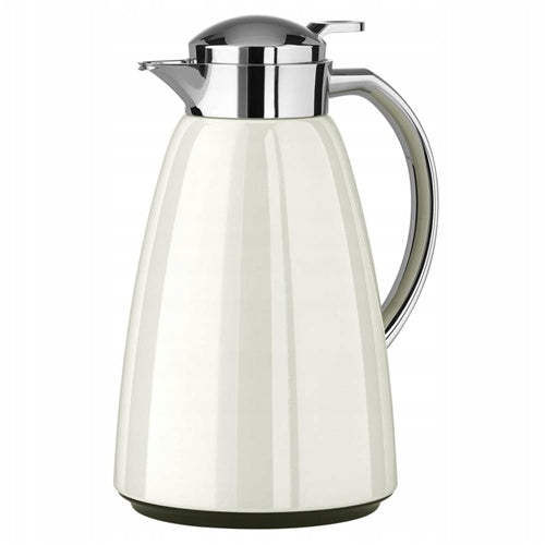 Water kettle Emsa CAMPO 1L white, glass insulation, QUICK TIP closure, for hot and cold drinks, one-handed operation