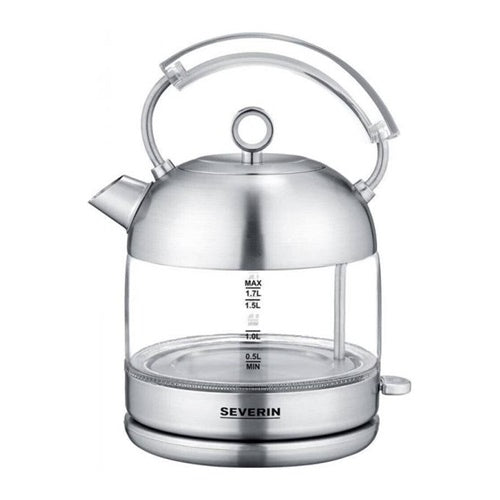 Water kettle Severin Retro WK 3459, 1.7L, stainless steel/black