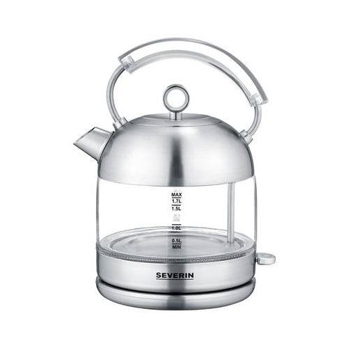 Water kettle Severin Retro WK 3459, 1.7L, stainless steel/black