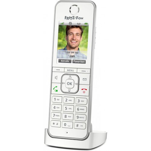 GSM phone FRITZ! C6 wireless, DECT/GAP, color display, 300 numbers, range up to 300 m