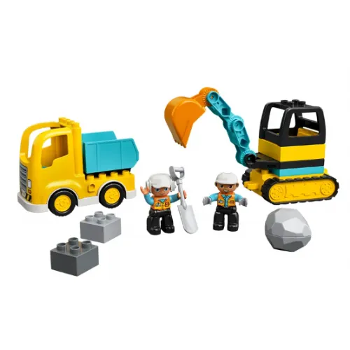 Kocke Lego Duplo®: Tovornjak in bager na gosenicah (10931)