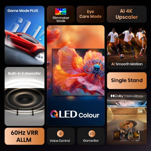 Televizor Hisense 55A7Q QLED, 140 cm (55"), 4K Ultra HD 3840x2160, 60 Hz, VIDAA Smart TV, Dolby vision