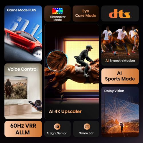 Televizor Hisense 55A6Q, 140 cm (55"), 4K Ultra HD 3840x2160, QLED TV, Dolby Vision, VIDAA Smart TV, 60 Hz