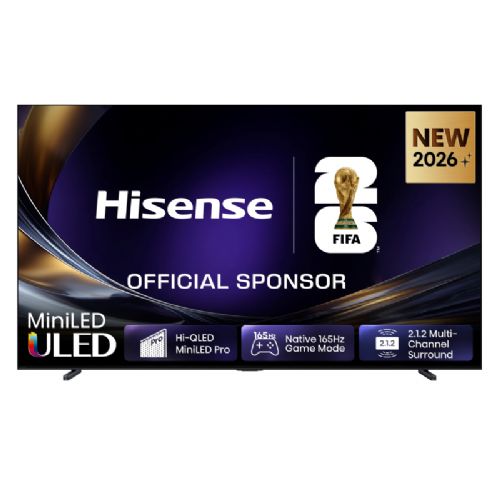 Televizor Hisense 100U7S PRO, 253 cm (100"), 4K ULED MiniLED, 165 Hz, VIDAA Smart TV, Dolby Atmos, črne barve