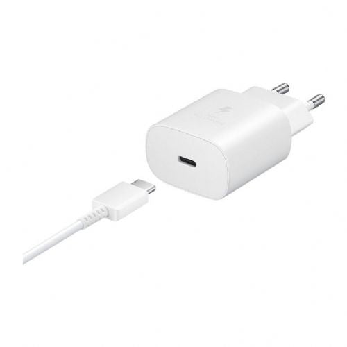 Samsung EP-TA800 Home Phone Charger White, USB-C, 25W super fast charging, cable included, for mobile phone and tablet