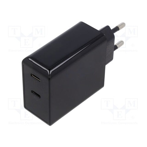 Goobay USB-C fast charger, 36 W, 2x USB-C, PD, black