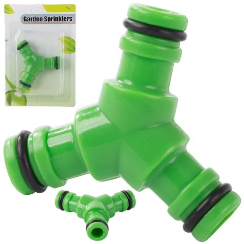 Quick connect T-connector for 1/2 garden hose