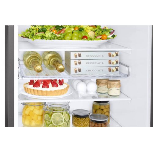 Hladilnik Samsung RB34C652EB1/EF, 227 l + 114 l, razred E, črn