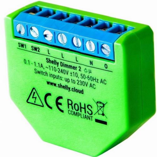 Home Shelly relejna razsvetljava "Dimmer 2" WLAN krmilnik svetlobe merilna funkcija