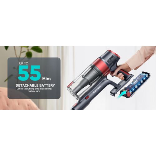 Honiture S13 Pro upright battery vacuum cleaner, suitable for animal hair, HEPA filter