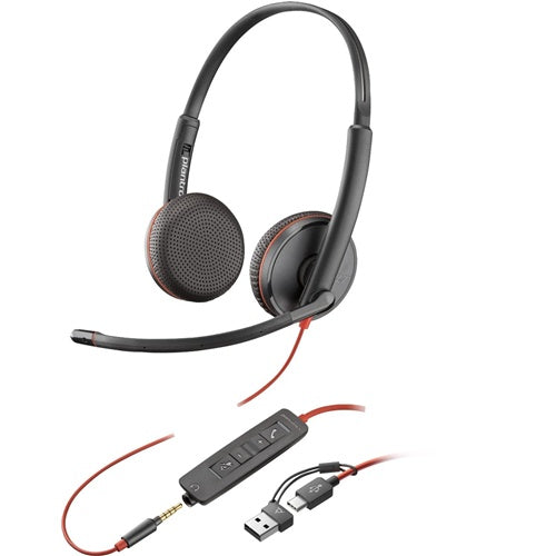 Slušalke HP Poly Headset Blackwire C3225 Stereo USB-C/A & 3,5 mm