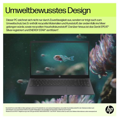 Prenosni računalnik HP 15-fd1059ng Intel Core 5 120U, 16 GB RAM, 1 TB SSD, 39,6cm (15,6") FHD, DE, FreeDOS, srebrna
