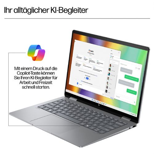 Prenosnik HP Envy x360 14-fa0457ng 14" 3K OLED zaslon na dotik, Ryzen 5 8640HS, 16 GB RAM, 512 GB SSD,DE, Windows 11