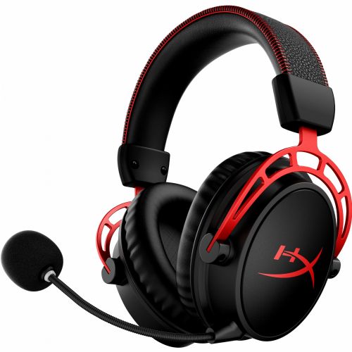 HP HyperX Cloud Alpha Wireless Gaming Headset - Virtual 7.1-Surround/DTS Headphone:X 2.0/Spatial Audio/Over-Ear - schwarz/rot
