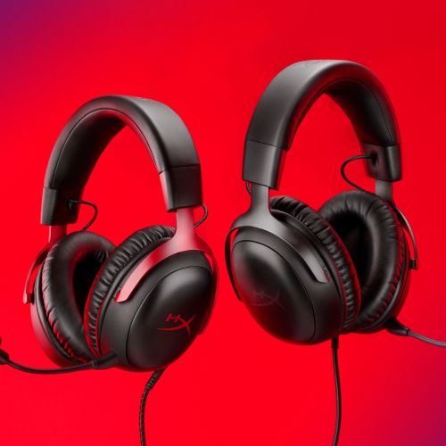 HP HyperX Cloud III Gaming Headset/7.1 Sound/DTS Headphone:X/Spatial Sound/Over-Ear - schwarz/rot