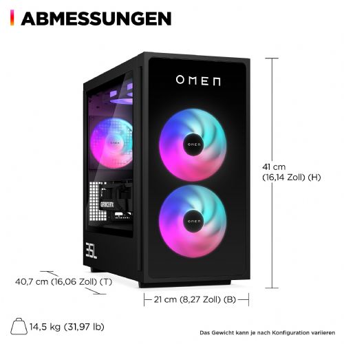 Namizni računalnik HP OMEN 35L GT16-0481ng i7-14700F, 32GB RAM, 2TB SSD, RTX 5070 Ti, DE, Windows 11