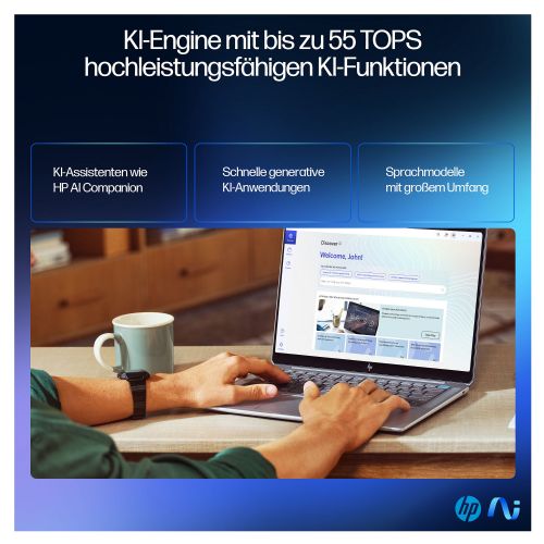 Prenosni računalnik HP OmniBook Ultra AI PC 14-fd0191ng, 14" 2.2K Touch, Ryzen AI 9 365, 16GB RAM, 1TB SSD, DE,Windows 11 Home
