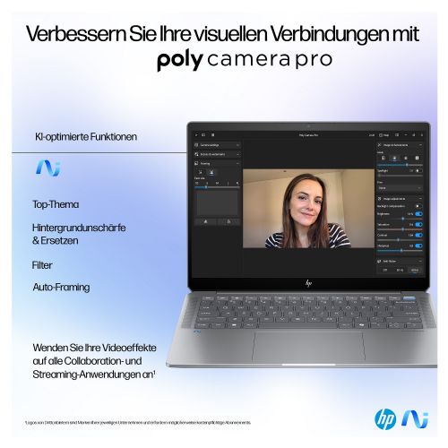 Prenosni računalnik HP OmniBook Ultra AI PC 14-fd0191ng, 14" 2.2K Touch, Ryzen AI 9 365, 16GB RAM, 1TB SSD, DE,Windows 11 Home
