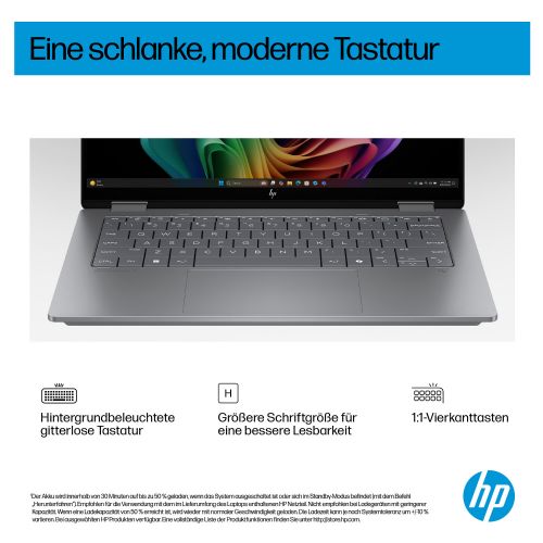 Prenosni računalnik HP OmniBook X Flip x360 14-fk0153ng, AMD Ryzen AI 7, 16 GB RAM, 512 GB SSD, 14" IPS na dotik,DE, Windows 11 Home