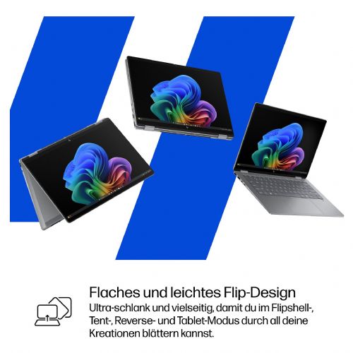 Prenosni računalnik HP OmniBook X Flip x360 14-fk0153ng, AMD Ryzen AI 7, 16 GB RAM, 512 GB SSD, 14" IPS na dotik,DE, Windows 11 Home