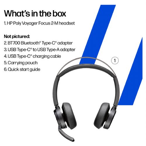 HP Poly BT slušalke Voyager Focus 2 UC USB-C/A Teams