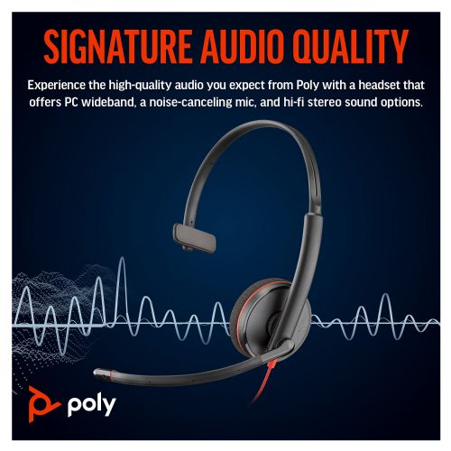 Slušalke HP Poly Headset Blackwire C3210 Mono USB-C/A