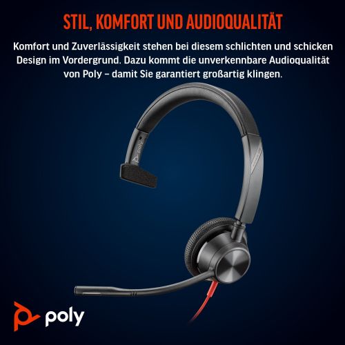 Slušalke HP Poly Headset Blackwire C3315-M Mono USB-C/A & 3,5 mm Teams