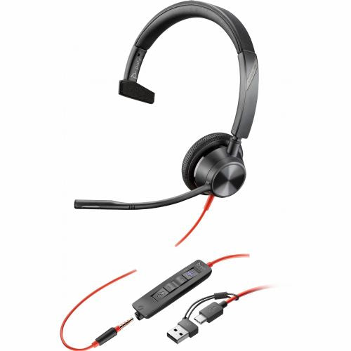 Slušalke HP Poly Headset Blackwire C3315-M Mono USB-C/A & 3,5 mm Teams