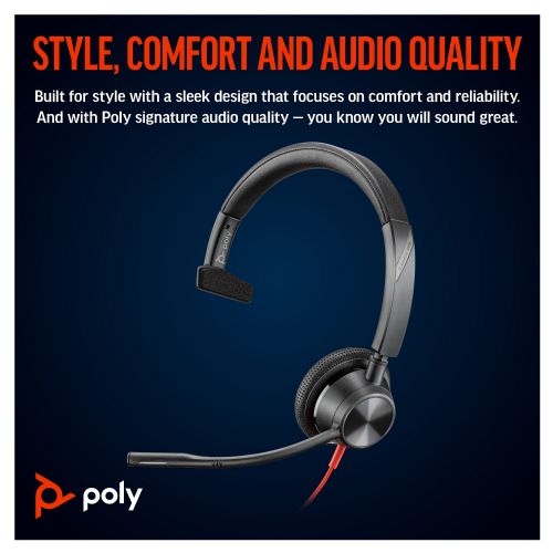 Slušalke HP Poly Headset Blackwire C3315 Mono USB-C/A &; 3,5 mm
