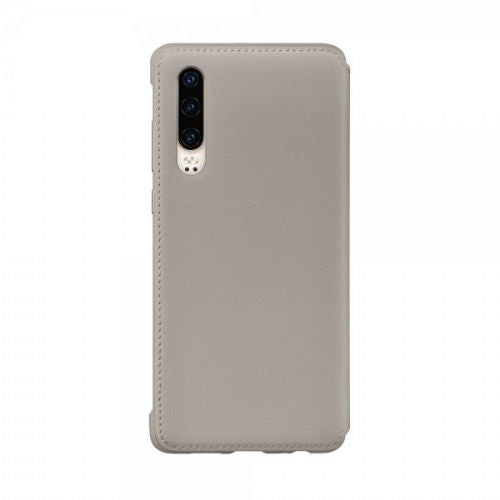 Huawei original flip wallet case for Huawei P30 - khaki