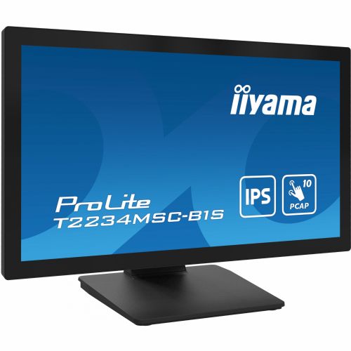 Monitor Iiyama T2234MSC-B1S, 54,6 cm (21,5"), 1920 x 1080 FHD, 16:9, IPS, Touch, 350 cd/m2, 8ms, črna