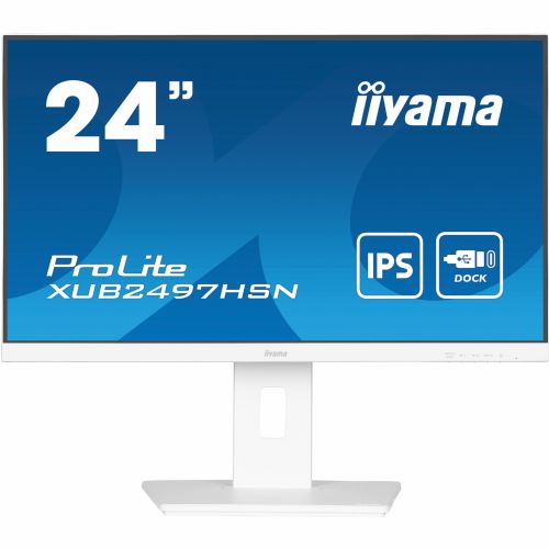 Monitor Iiyama XUB2497HSN-W2, 60,5 cm (23,8"), 1920 x 1080 FHD, IPS, 16:9, 300 cd/m2, 1ms, bela 9821231363