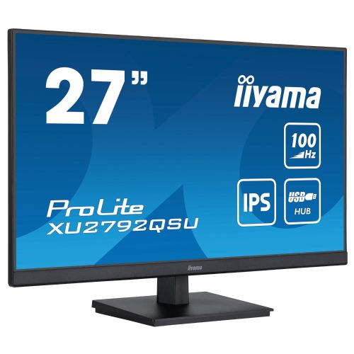 Monitor Iiyama 27iW 68,58 cm (27"), 2560x1440 (WQHD), IPS, 250cd/m2, 0,4ms, HDMI DP LS črna
