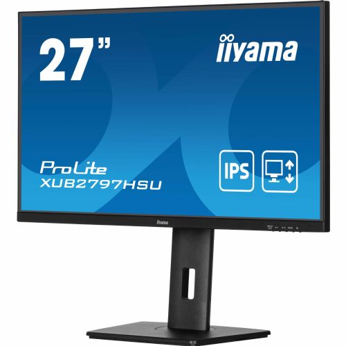Monitor Iiyama XUB2797HSU-B2, 68,6 cm (27"), 16 : 9, HDMI + DP + 2 x USB, dvigalo