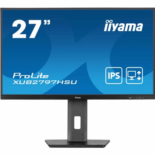 Monitor Iiyama XUB2797HSU-B2, 68,6 cm (27"), 16 : 9, HDMI + DP + 2 x USB, dvigalo
