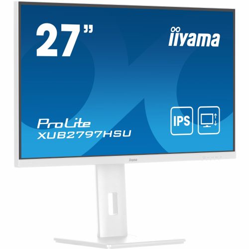 Monitor Iiyama XUB2797HSU-W2, 68,6 cm (27"), 16 : 9, HDMI + DP + 2 x USB, dvigalo