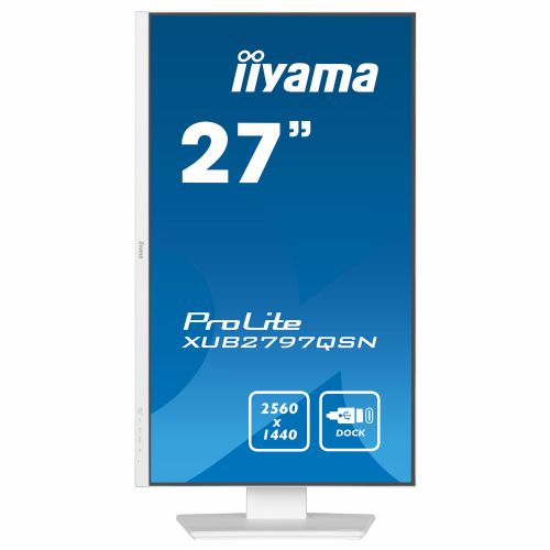 Monitor IIYAMA XUB2797QSN-W2 68,6 cm (27"), 2560 x 1440 (QHD), 16:9 HDMI+DP+USB-C 65W