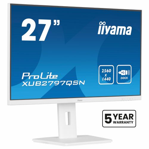 Monitor IIYAMA XUB2797QSN-W2 68,6 cm (27"), 2560 x 1440 (QHD), 16:9 HDMI+DP+USB-C 65W
