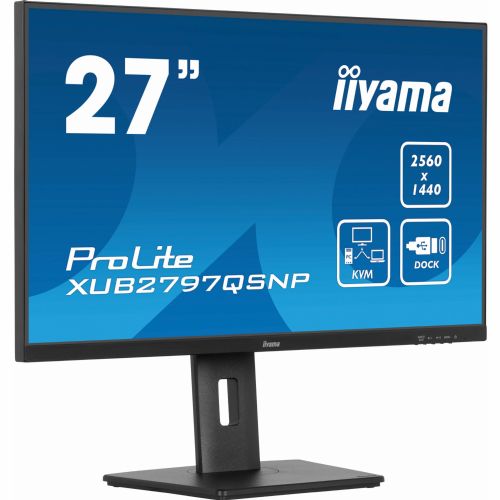 Monitor Iiyama XUB2797QSNP-B1, 68,6 cm (27"), 16 : 9, HDMI + DP + USB-C, IPS