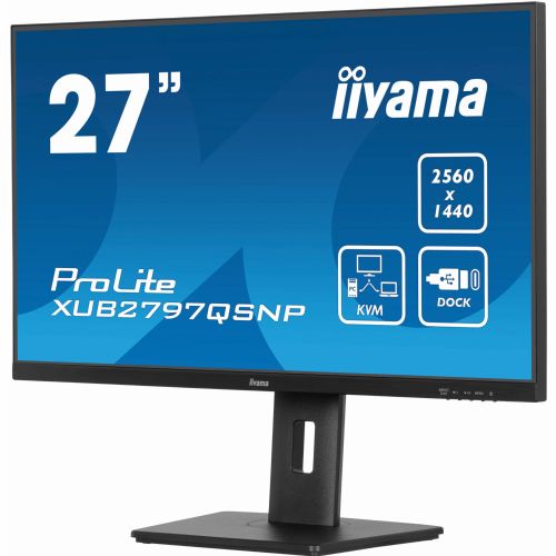 Monitor Iiyama XUB2797QSNP-B1, 68,6 cm (27"), 16 : 9, HDMI + DP + USB-C, IPS