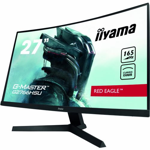 Monitor Iiyama Red Eagle G-master G2766HSU-B1, 68,5 cm (27"), FHD, VA, 165 Hz, DP/HDMI/USB, FreeSync, zvočniki, ukrivljen, črna