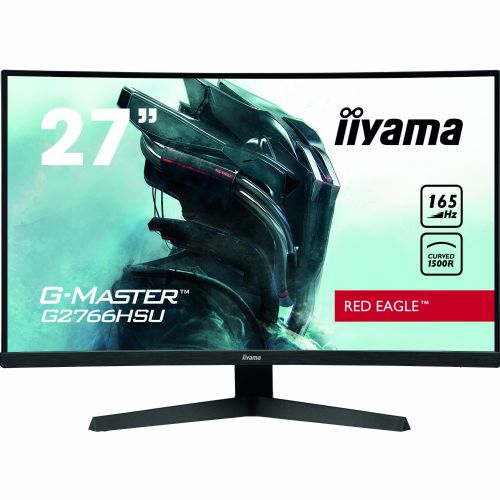 Monitor Iiyama Red Eagle G-master G2766HSU-B1, 68,5 cm (27"), FHD, VA, 165 Hz, DP/HDMI/USB, FreeSync, zvočniki, ukrivljen, črna
