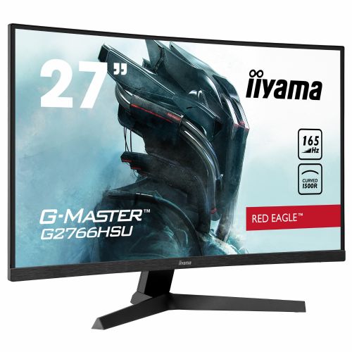 Monitor Iiyama Red Eagle G-master G2766HSU-B1, 68,5 cm (27"), FHD, VA, 165 Hz, DP/HDMI/USB, FreeSync, zvočniki, ukrivljen, črna