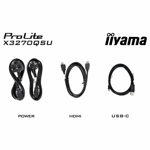 Monitor Iiyama X3270QSU-B1, 80cm (31,5") 2560 x 1440, 16:9, IPS, 250 cd/m2, 3ms, črna