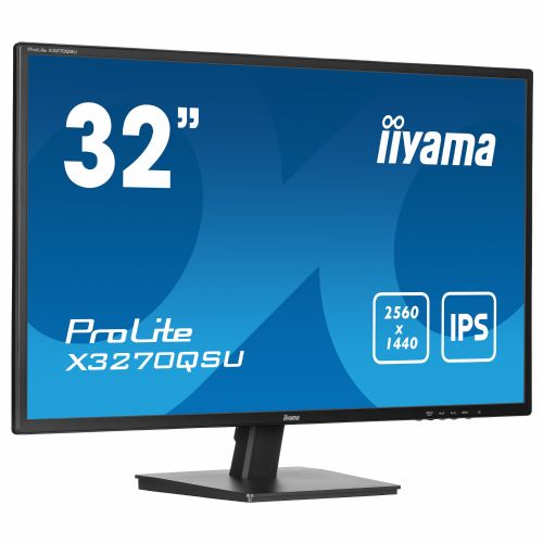 Monitor Iiyama X3270QSU-B1, 80cm (31,5") 2560 x 1440, 16:9, IPS, 250 cd/m2, 3ms, črna