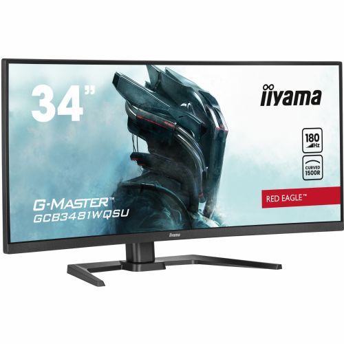 Monitor IIYAMA GCB3481WQSU-B1 86,4 cm (34"), 3440x1440 (WQHD), VA, 500 cd/m2, 0,3 ms, 21:9 2xHDMI+2DP+USB Curve